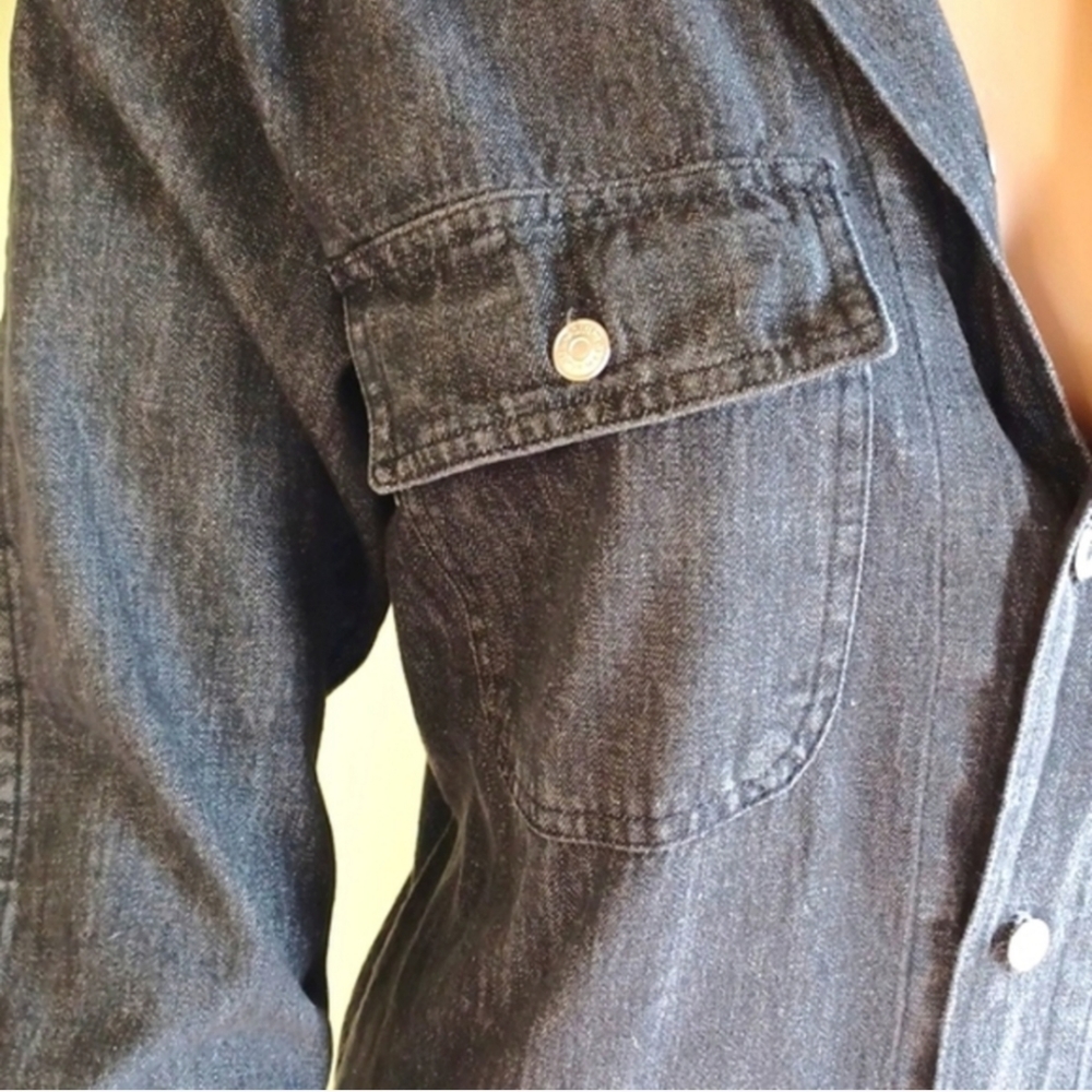 Ralph Lauren Blue Label Vintage Black Denim Dress, Size 8‎